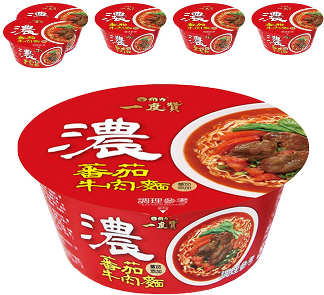 維力 一度贊 蕃茄牛肉麵 185g, 6入