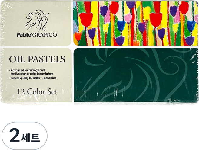 파블그라피코 오일파스텔 12종 세트, 12색, 2세트