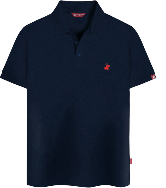 BEVERLY HILLS POLO CLUB 比佛利保羅 男女通用 涼感 透氣 標準 Cool Ever 短袖Polo衫 CPW0T01, 海軍藍
