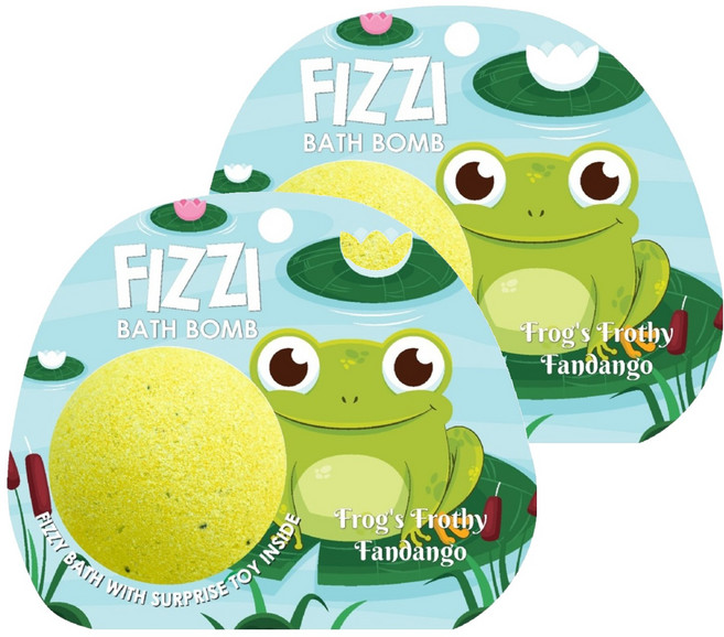 Saboo 台灣公司貨 泡沫沐浴球 FROG'S FROTHY FANDANGO 青蛙泡沫浴, 2顆, 100g