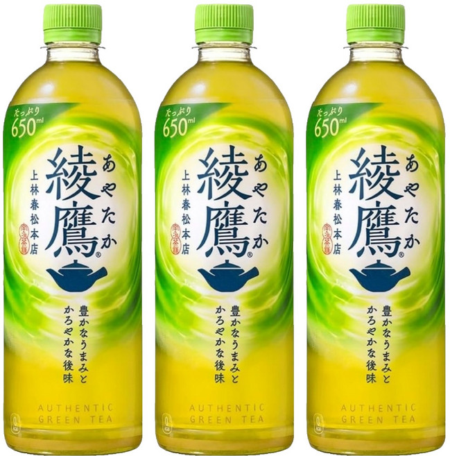 綾鷹 日本境內版 綠茶 無糖, 650ml, 3個