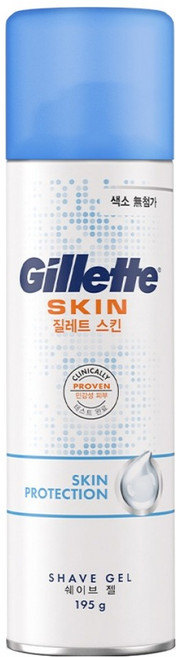 질레트 정품 스킨텍 쉐이빙젤, 195g, 1개