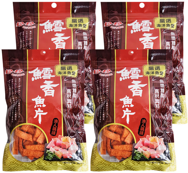 珍珍 鱈香魚片, 80g, 4包