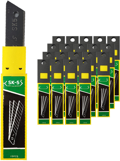 다다 SK 고강도 0.5T 대형커터날 블랙 10p, 20개