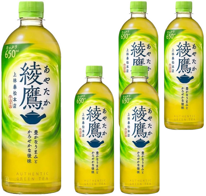 綾鷹 日本境內版 綠茶 無糖, 650ml, 5個