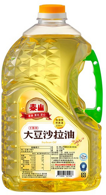 TAISUN 泰山 不飽和大豆沙拉油, 1桶, 2.6L