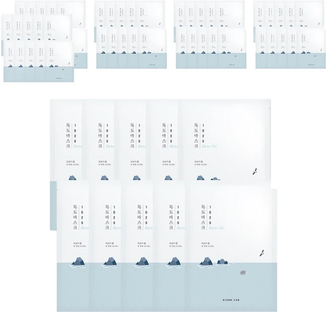 라운드랩 1025 독도 수분 워터겔 마스크 30ml, 1개입, 60개 - 쿠팡