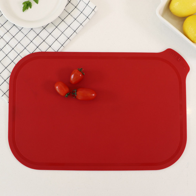 SCELLER 실리 TPU 특대 도마, 크림슨레드, 1개