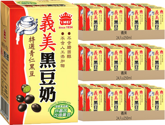 義美 黑豆奶, 250ml, 72入