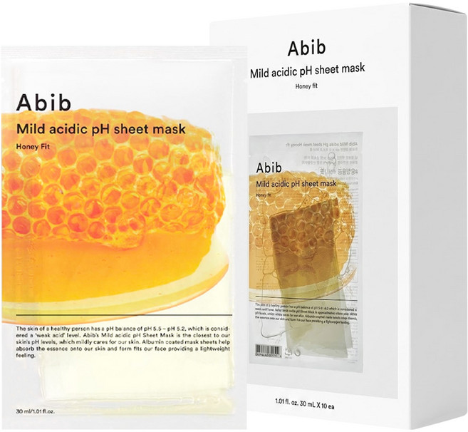 Abib 阿彼芙 台灣公司貨 pH弱酸性面膜 蜂蜜 潤澤煥采, 10入, 1組