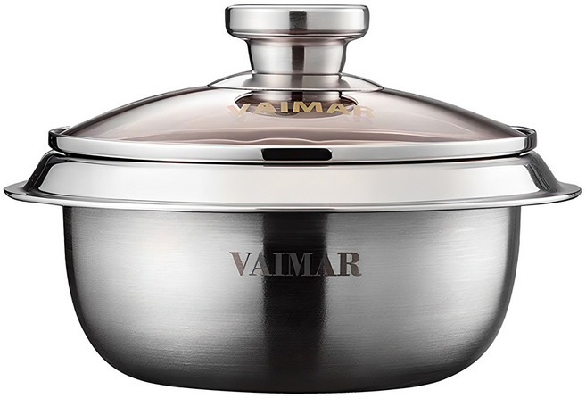 바이마르 히든쉐프 통3중 IH스텐 가마솥, 16cm, 실버, 1개