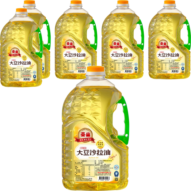 TAISUN 泰山 不飽和大豆沙拉油, 6桶, 2.6L