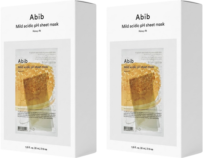 Abib 阿彼芙 台灣公司貨 pH弱酸性面膜 蜂蜜 潤澤煥采, 10片, 2組