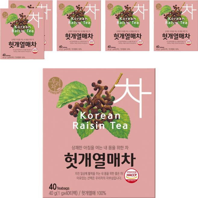 SONGWON 枳椇子茶茶包, 1g, 40包, 6盒