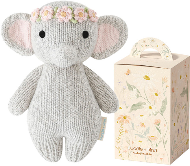 커들앤카인드 유아용 애착인형 +gift box 세트, 엘리펀트 블러쉬 플로럴, 1개