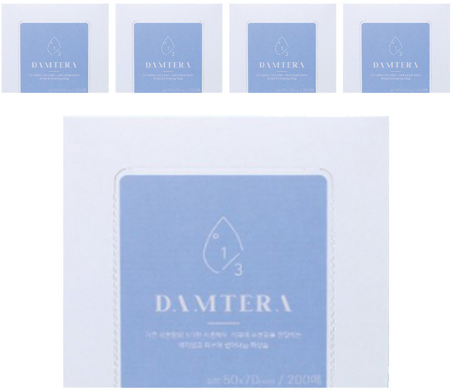 담테라 스키니 패드 화장솜, 5개, 200개입