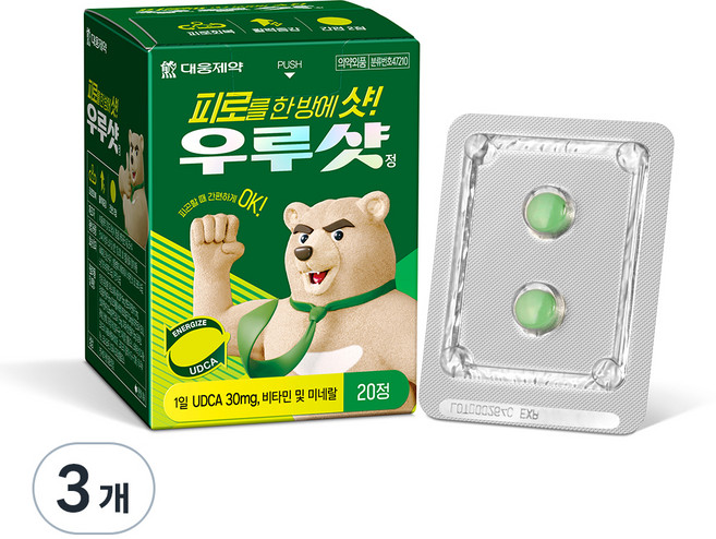 DAEWOONG 大熊製藥 UDCA補充維他命礦物質錠 30mg, 20顆, 3盒