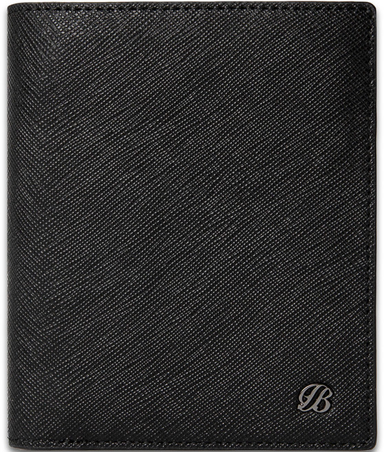 블랑플뢰르 남성용 이니셜 사피아노 소가죽 중지갑 WM1CF0052BK