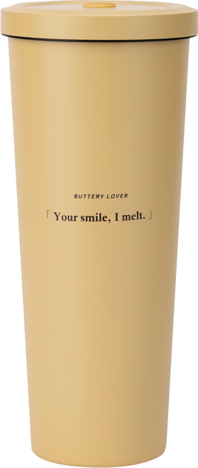 Oolab 良杯製所 莫蘭迪系列 不鏽鋼吸管杯 23 x 10.1cm, 奶油戀人, 850ml, 1個