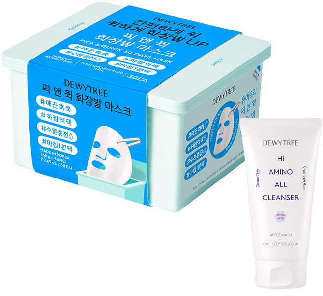 듀이트리 스페셜 픽앤퀵 뽑아쓰는 화장발 마스크+ 하이아미노 폼 50ml, 1개입, 1개