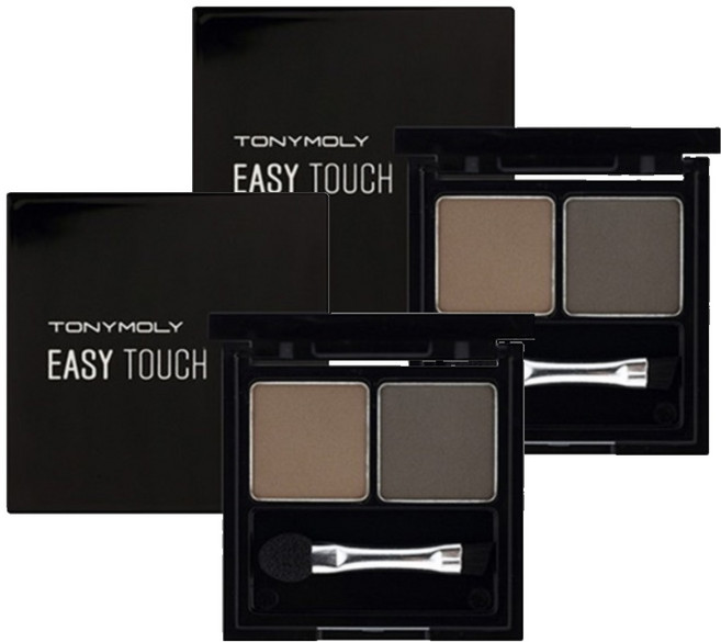 TONYMOLY Easy Touch 蛋糕染眉蜜 2g, 2號 灰棕色, 2個
