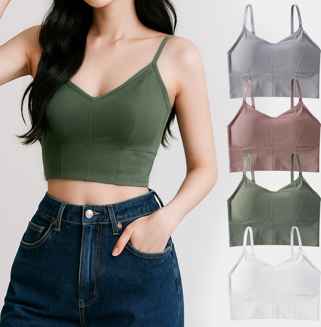 어나더디 크롭 나시 브라렛 4종 세트