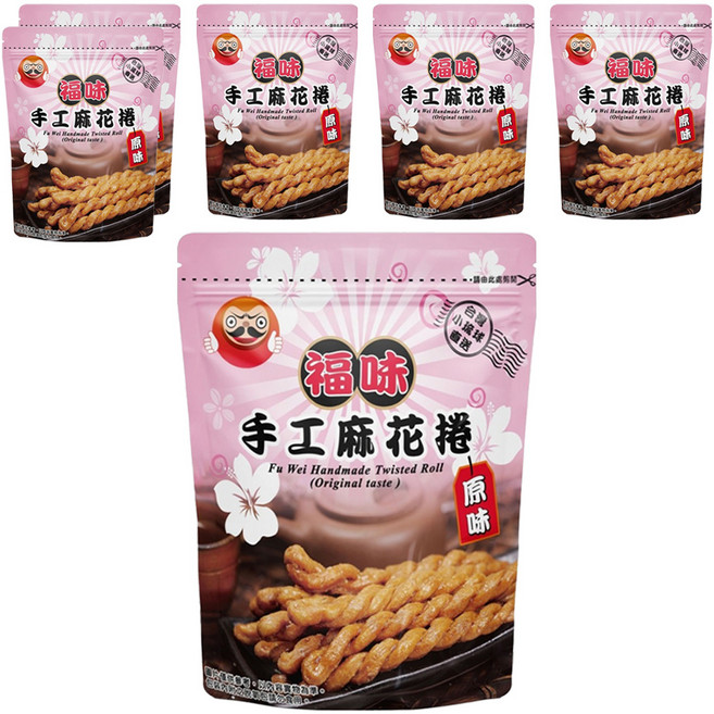 福味 手工麻花捲 原味, 200g, 6包