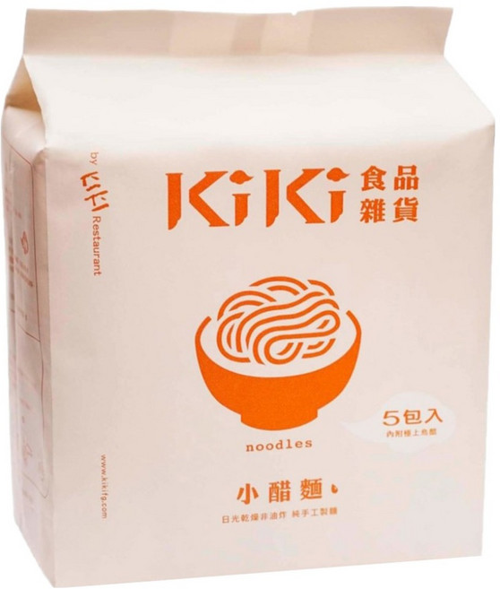 KiKi 食品雜貨 小醋麵 五辛素 90g, 5包
