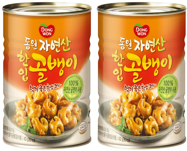 Dongwon 東遠 一口螺肉罐頭, 400g, 2罐