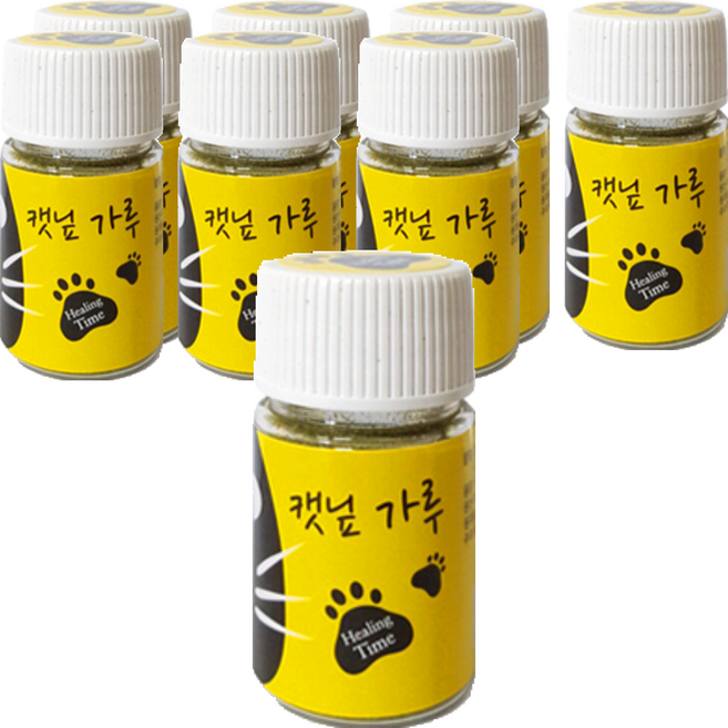 힐링타임 고양이 가루 간식, 캣닢, 6g, 8개
