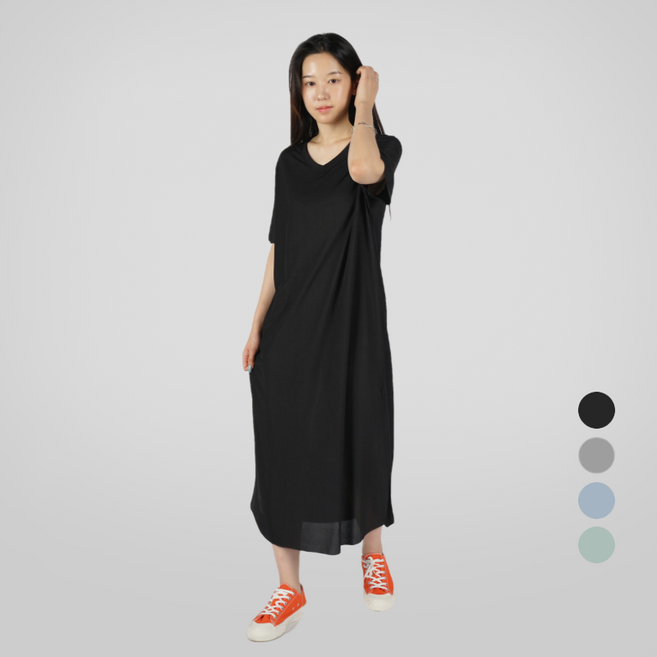 은오네 44-88 롱기장 냉장고 원피스 여름잠옷 빅사이즈 포함