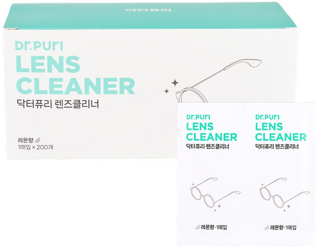 닥터퓨리 렌즈클리너 항균 티슈 200p, 1개