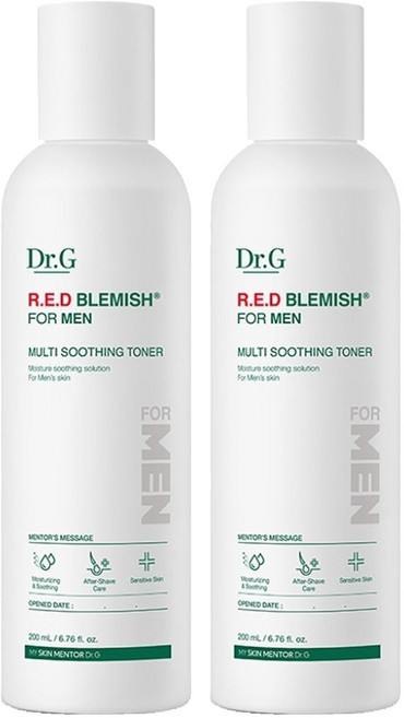 닥터지 레드 블레미쉬 포 맨 멀티 수딩 토너, 200ml, 2개