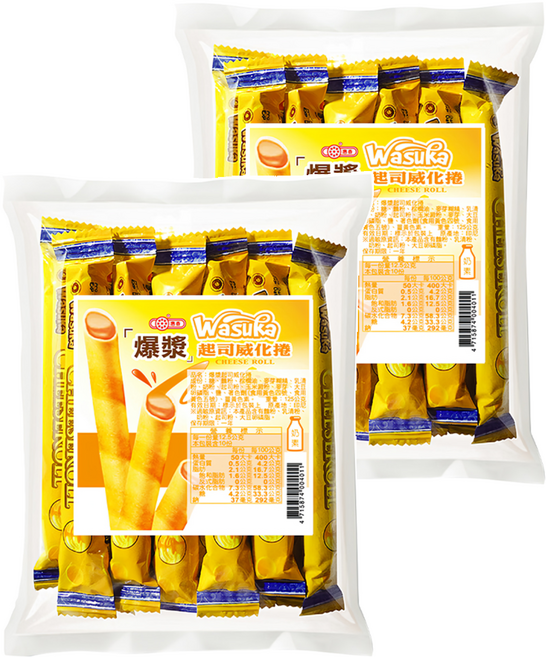 惠香 爆漿起司威化捲, 125g, 2袋