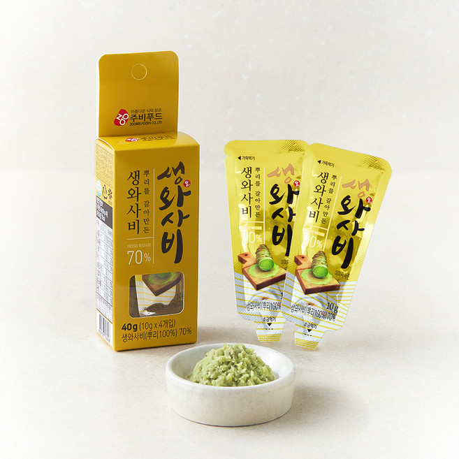 주비푸드 뿌리를 갈아만든 생와사비 70% 4개입, 40g, 1개