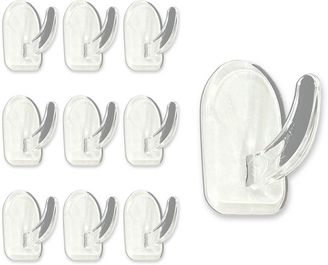 디블릭 무타공 다용도 일체형 후크걸이, 10개