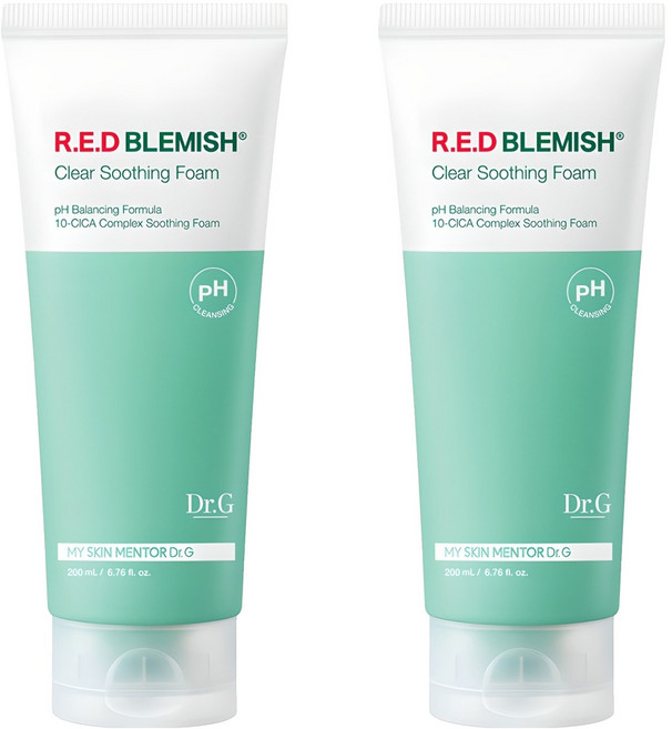 닥터지 레드 블레미쉬 클리어 수딩 폼, 200ml, 2개