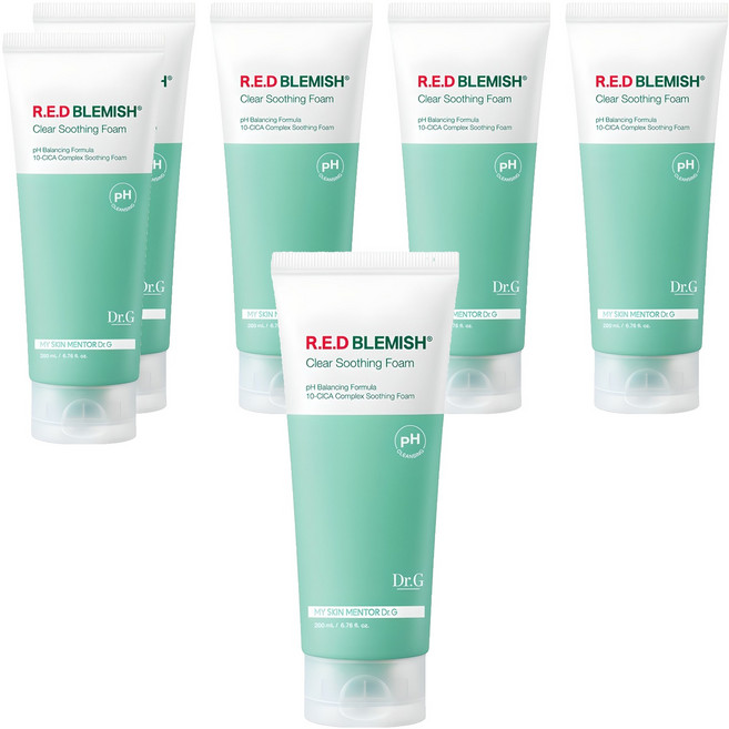 닥터지 약산성 레드 블레미쉬 클리어 수딩 폼, 200ml, 6개