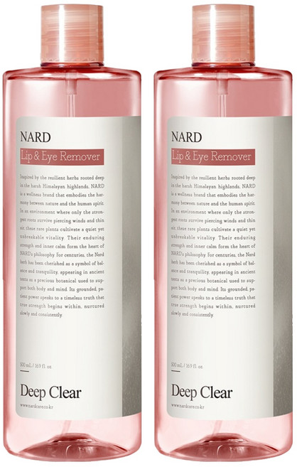 나드 딥 클리어 립 앤 아이리무버, 500ml, 2개