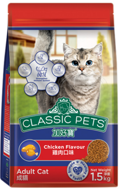 클래식펫츠 어덜트 고양이 컴패니언 기능성 사료, 닭, 1.5kg, 1개