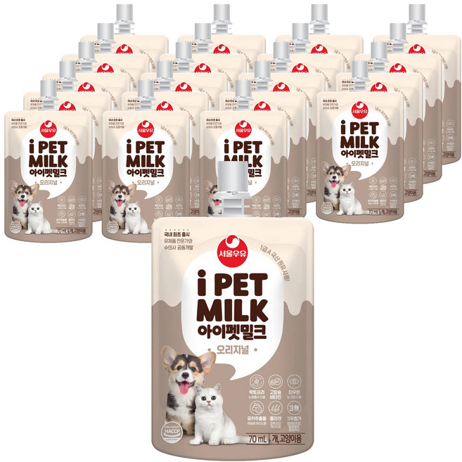 아이펫밀크 반려동물 전용우유, 오리지널, 70ml, 20개