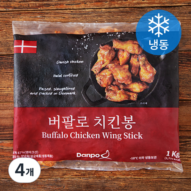 덴포 버팔로 치킨봉 (냉동), 1kg, 4개