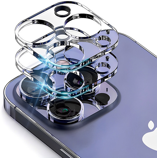 구스페리 에어가드 카메라 렌즈 풀커버 강화유리 휴대폰 액정보호 필름 2매, 1세트