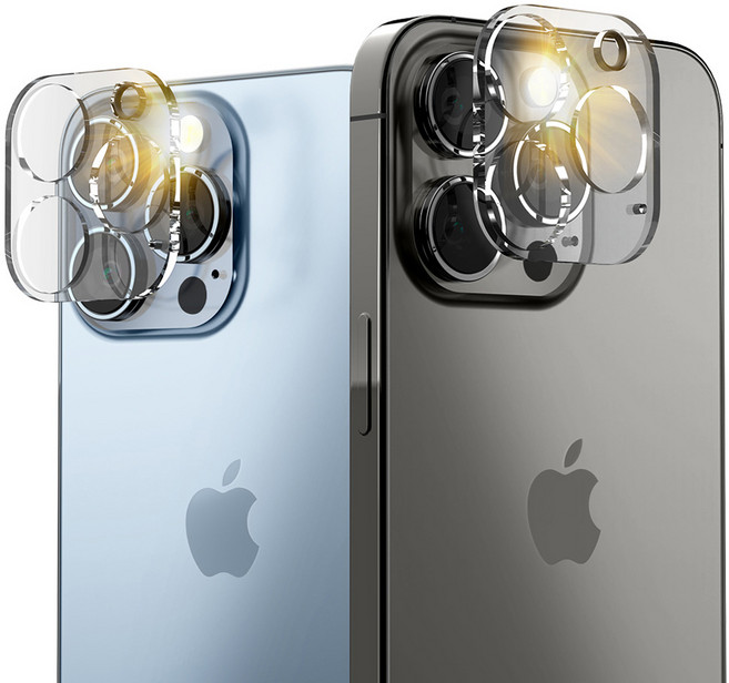 구스페리 에어가드 카메라 렌즈 풀커버 강화유리 휴대폰 액정보호 필름 2매, 1세트