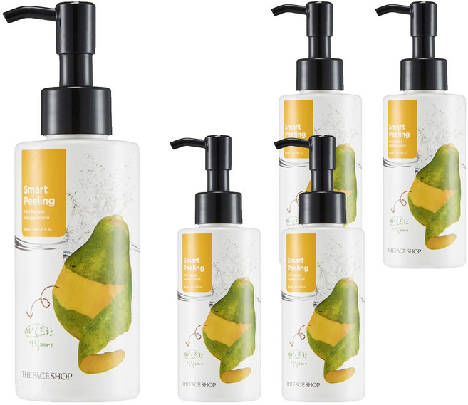 더페이스샵 스마트 필링 마일드 파파야, 150ml, 5개
