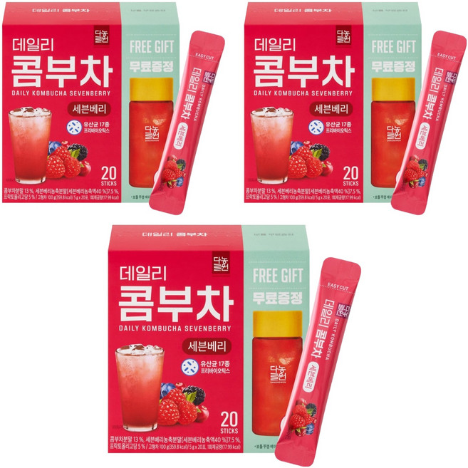 다농원 데일리 콤부차 세븐베리, 5g, 20개입, 3개