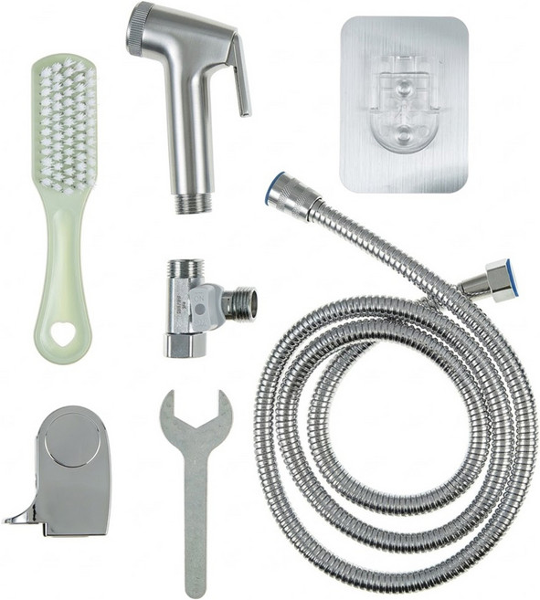 comet 馬桶噴槍沖洗器套組, 銀色