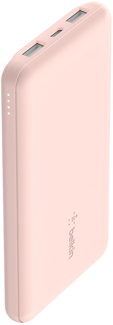 벨킨 부스트업 15W 고속 충전 보조배터리 3포트 10000mAh, BPB011btRG, 로즈골드