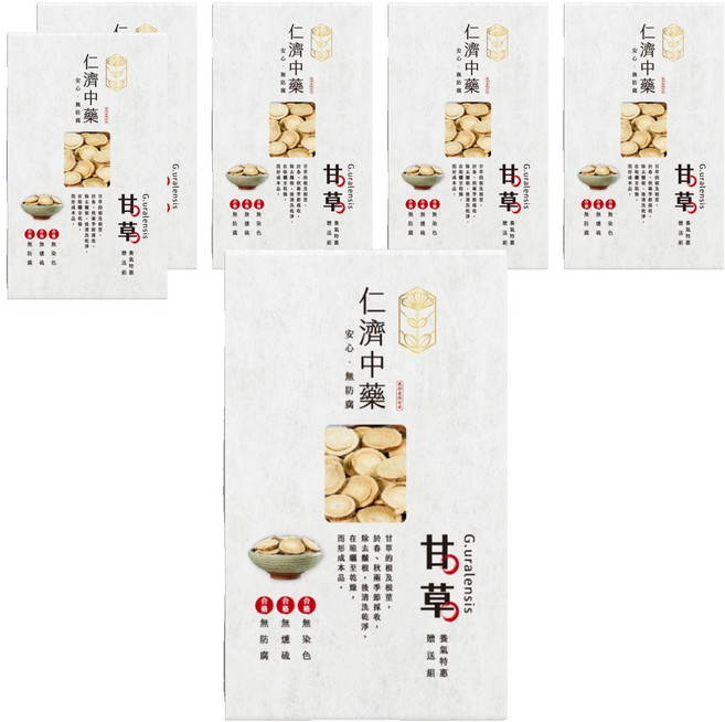 仁濟中藥 甘草, 70g, 6盒