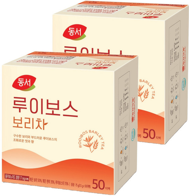 동서 루이보스 보리차, 1.5g, 50개입, 2개
